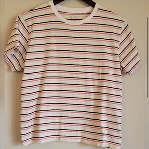 L.L. Bean 100% Cotton Striped Tee